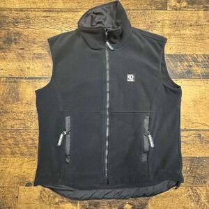 Pearl Izumi Men Black Fleece Vest Technical Wear Made in USA Size Medium